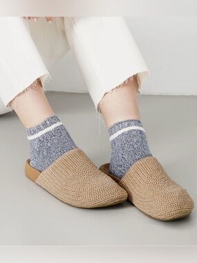 The Sak Bolinas Clog Sz 8 Bamboo Static Slip On Comfort Boho Woven New